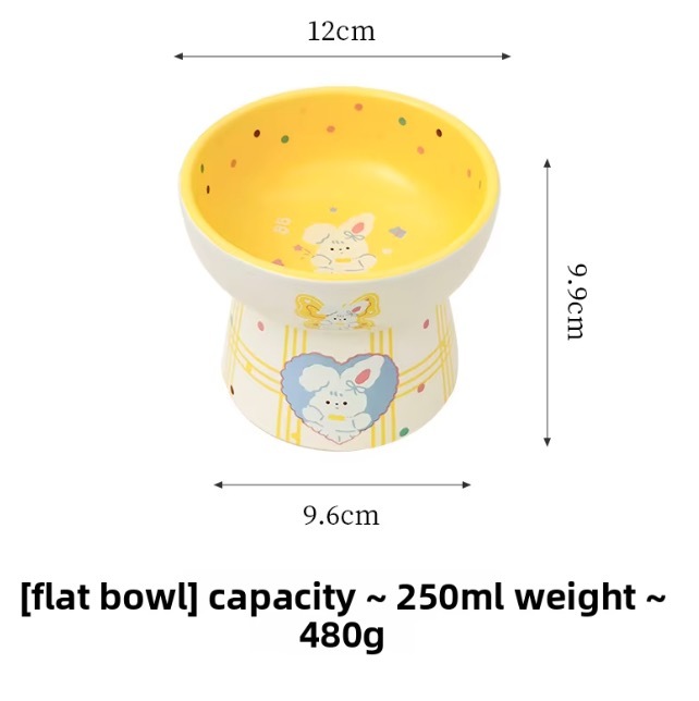 Pet Bowl Cute Cartoon Design for Cat and Dog Food and Drink
