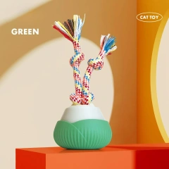 1Pc Interactive Cat Toys for Indoor Cats Interactive Cat Ball Toy with Elastic Mesh Tail Automatic Rotation Cat Toys