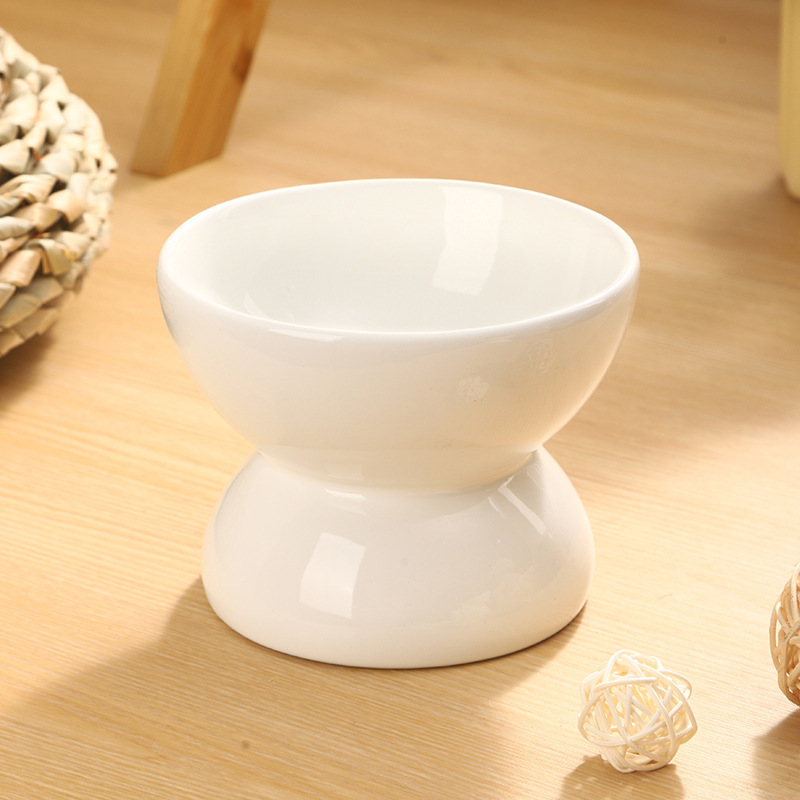 Ceramic Elevated Cat Bowls Tilted Cat Food Bowl Dish Pet Feeder Bowl