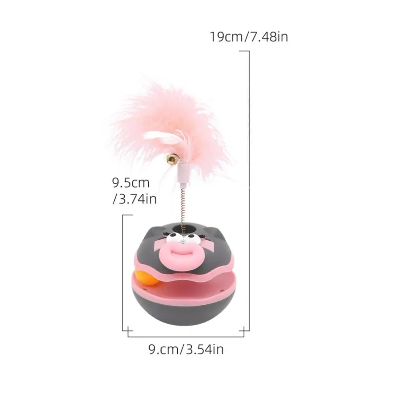 Cat Feather Toys Interactive Cat Ball Kitten Toys Kitten Accessories with Feather Bell Pet Supplies Enrichment Indoor Games
