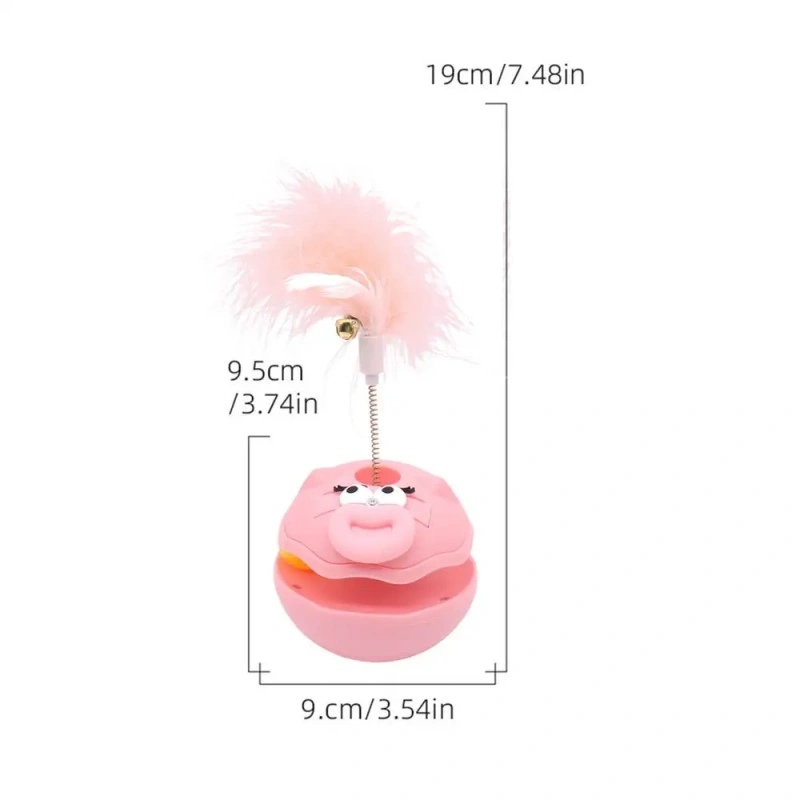 Cat Feather Toys Interactive Cat Ball Kitten Toys Kitten Accessories with Feather Bell Pet Supplies Enrichment Indoor Games