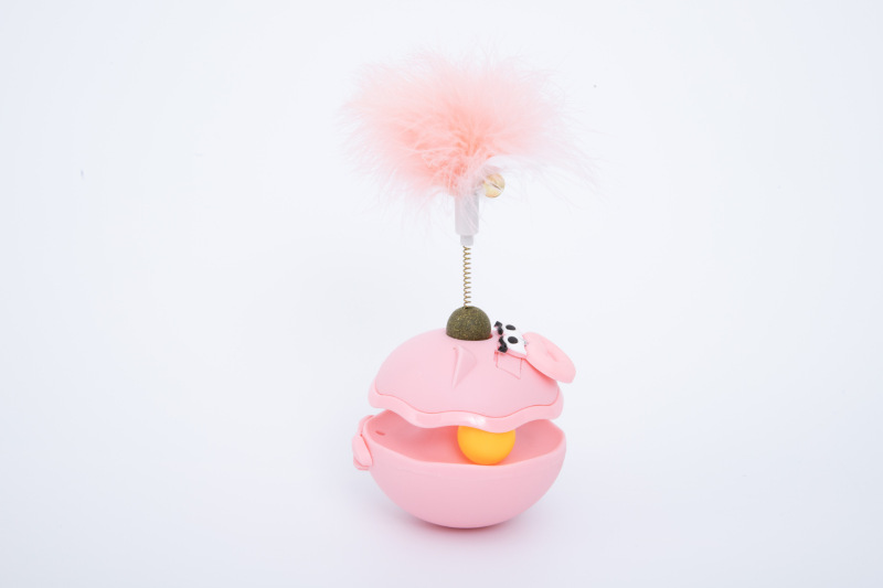Cat Feather Toys Interactive Cat Ball Kitten Toys Kitten Accessories with Feather Bell