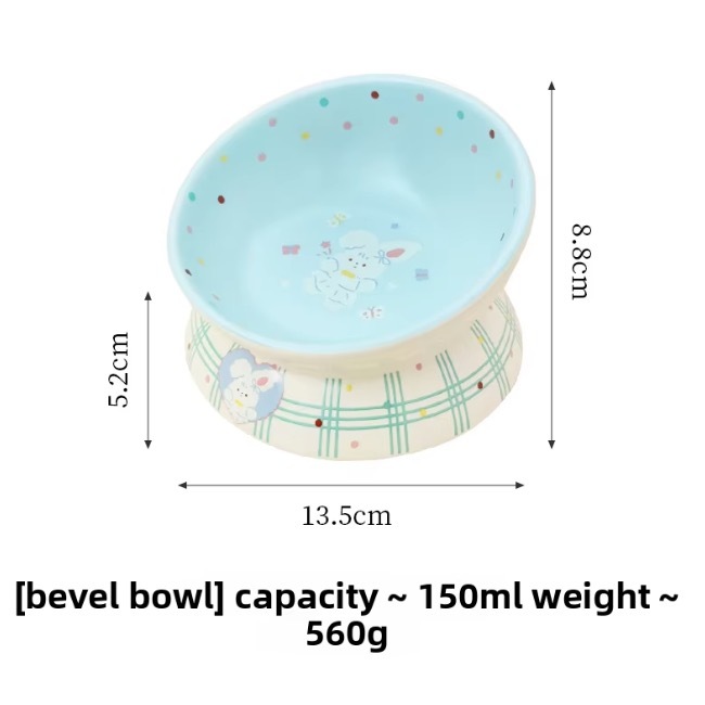 Pet Bowl Cute Cartoon Design for Cat and Dog Food and Drink