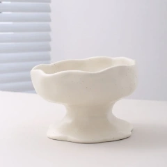 Hammered Iron Glaze Elevated Ceramic Pet Bowl Non-Slip Base with Slow Feeder and Neck Support for Cats and Dogs