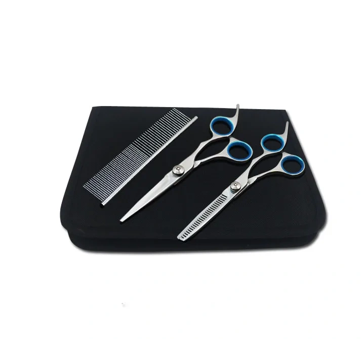 Dog Stainless Steel Grooming Shear Kit Pet Left Handed Straight Scissors Set for Dog