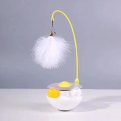 Tumbler Cat Toy Removable Stick Feather Scratching Ball Anti-Bite Turntable Interactive Toy Interesting Pet Supplies cat toys