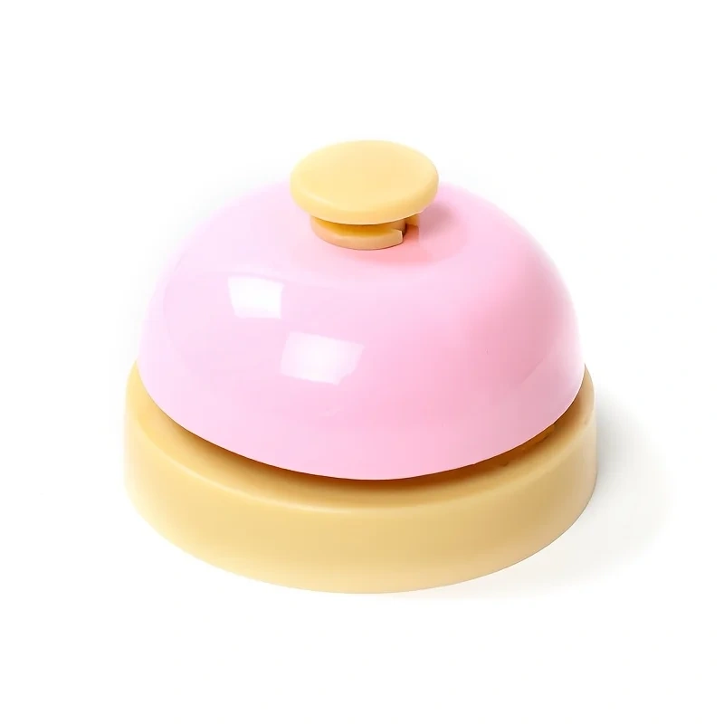 1Pc Assorted Colors Modern Metal Hand Bell Needed Call Bell for Classroom Kitchen Restaurant Bar Pet Training Interactive Fun