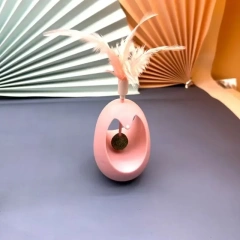 Tumbler Interactive Toy Teasing Cat Stick  Teeth Grinding Artifact  Self Hi Toy Feather Teasing Training Kitten Pet Cat Supplies