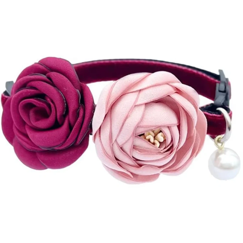 NiBao High Quality Adjustable with Bowtie Cat Pet Collar for Girl Kitten Small Dogs Pets