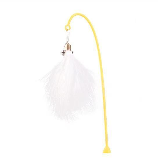Tumbler Cat Toy Removable Stick Feather Scratching Ball Anti-Bite Turntable Interactive Toy