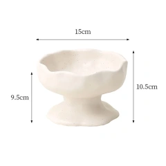 Hammered Iron Glaze Elevated Ceramic Pet Bowl Non-Slip Base with Slow Feeder and Neck Support for Cats and Dogs
