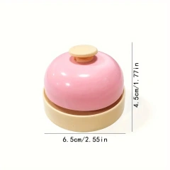 1Pc Assorted Colors Modern Metal Hand Bell Needed Call Bell for Classroom Kitchen Restaurant Bar Pet Training Interactive Fun