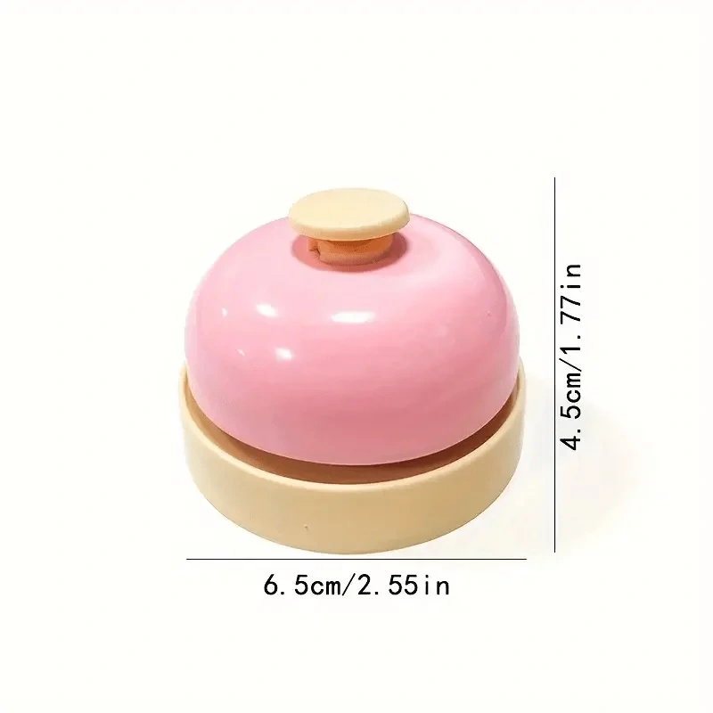 1Pc Assorted Colors Modern Metal Hand Bell Needed Call Bell for Classroom Kitchen Restaurant Bar Pet Training Interactive Fun