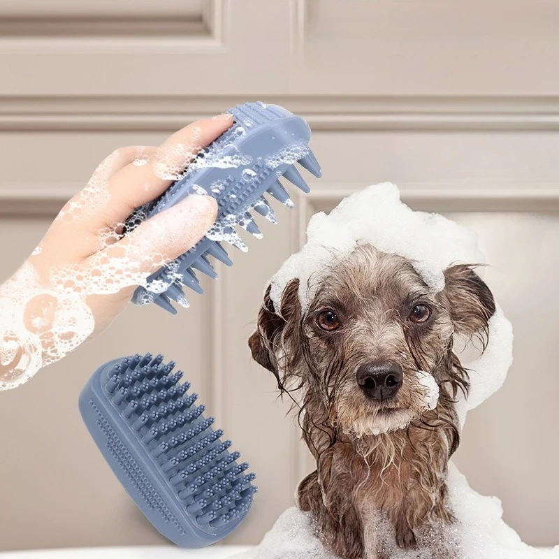 Pet Bath Brush Rubber Comb Hair Removal Brush Pet Dog Cat Cleaning Grooming Supplies Safety Silicone Brush