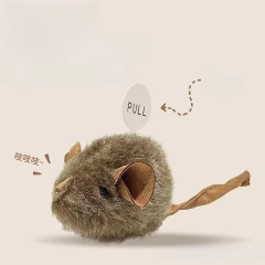 Funny Plush Mice Cat Toy Simulation Mouse Kitten Toy Bite-resistant Automatic Chirping Interactive Cat Chew Toy