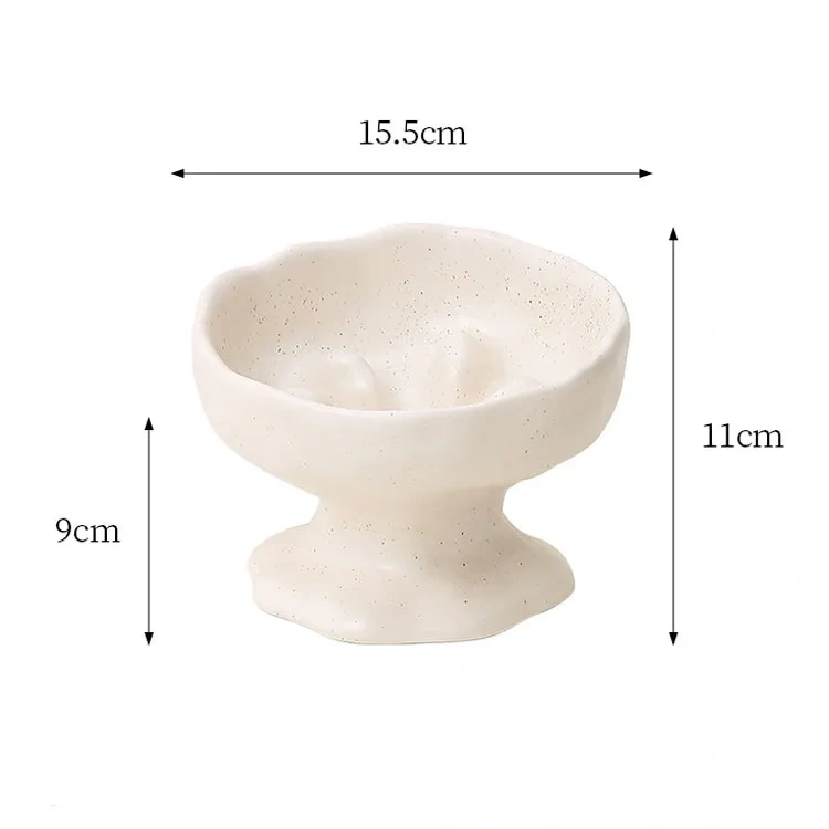 Hammered Iron Glaze Elevated Ceramic Pet Bowl Non-Slip Base with Slow Feeder and Neck Support for Cats and Dogs