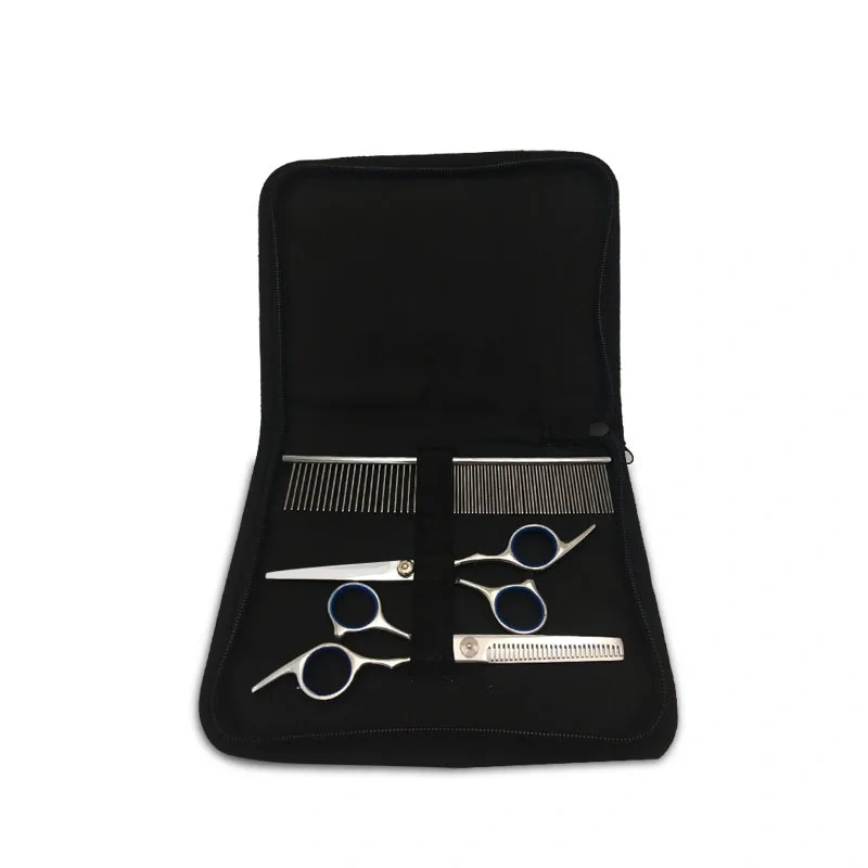Dog Stainless Steel Grooming Shear Kit Pet Left Handed Straight Scissors Set for Dog