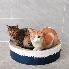 500mm Cat Furniture Scratching Board Round Shape Cat Lounger Wholesale Cardboard Cat Scratchers Corrugated