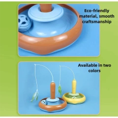 New Interactive Pet Electric Cat Toy 360° Rotating Durable Rotating Cat Turntable with Bell Cat Specific Toy Playtime