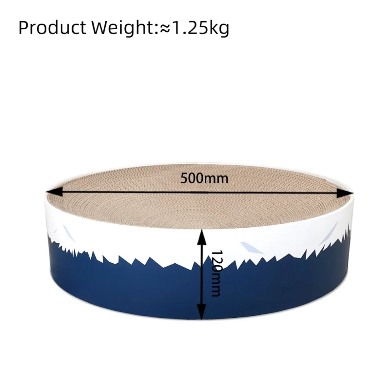 500mm Cat Furniture Scratching Board Round Shape Cat Lounger Wholesale Cardboard Cat Scratchers Corrugated