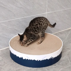 500mm Cat Furniture Scratching Board Round Shape Cat Lounger Wholesale Cardboard Cat Scratchers Corrugated
