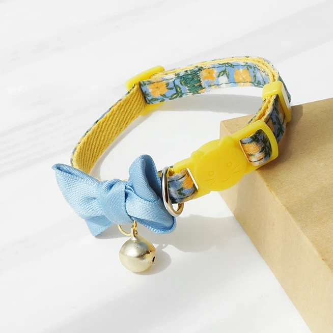 Pretty Flower Embroidery Cat Collar Pet Dog Delicate Collar