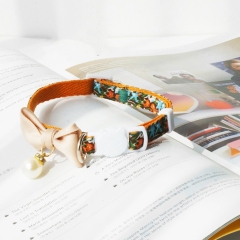 Pretty Flower Embroidery Cat Collar Pet Dog Delicate Collar