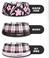 Stainless steel melamine cat bowl
