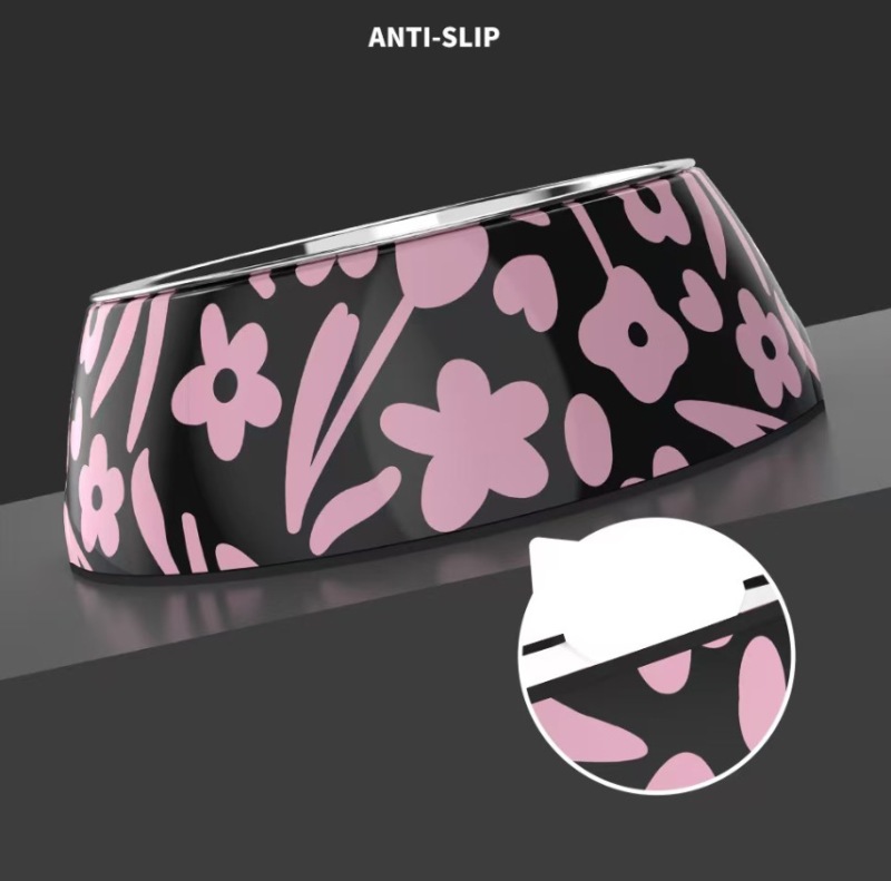 Stainless steel melamine cat bowl