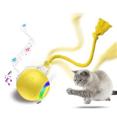 Intelligent Gravity Cat Toy Ball Electric Self-Entertainment Boredom Relief Chasing Toy with Rope