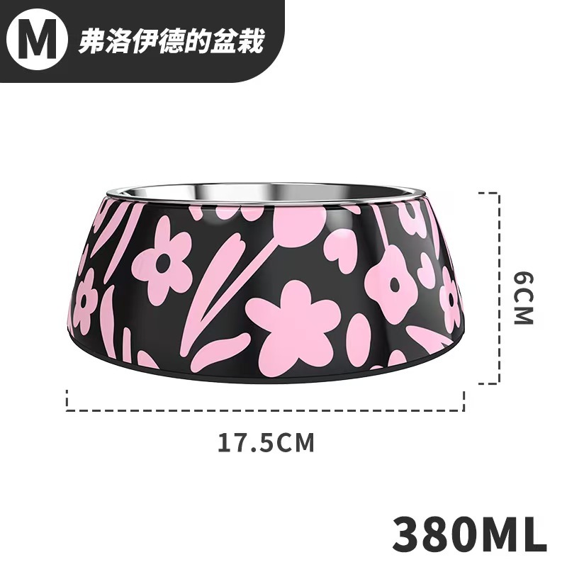 Stainless steel melamine cat bowl
