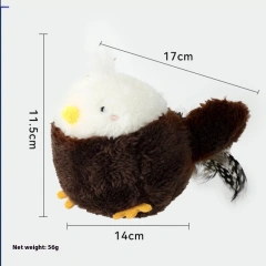 Wholesale Eco-Friendly Rechargeable Electric Flying Rat Toy for Cats Simulation Woodpecker Swing Wing Sound Shaking Bird Plush