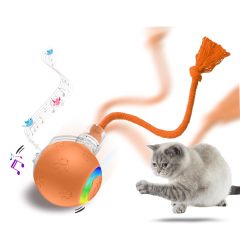 Intelligent Gravity Cat Toy Ball Electric Self-Entertainment Boredom Relief Chasing Toy with Rope