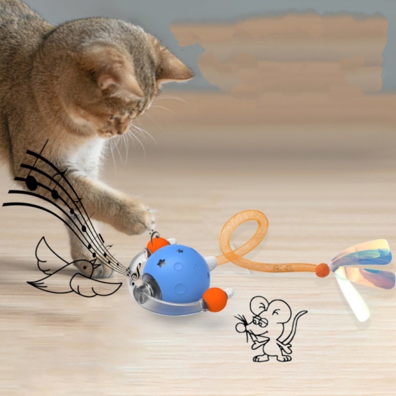 Electric cat-shaped bouncing ball made of silicone