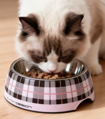 Stainless steel melamine cat bowl