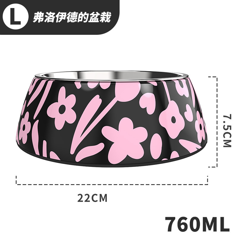 Stainless steel melamine cat bowl