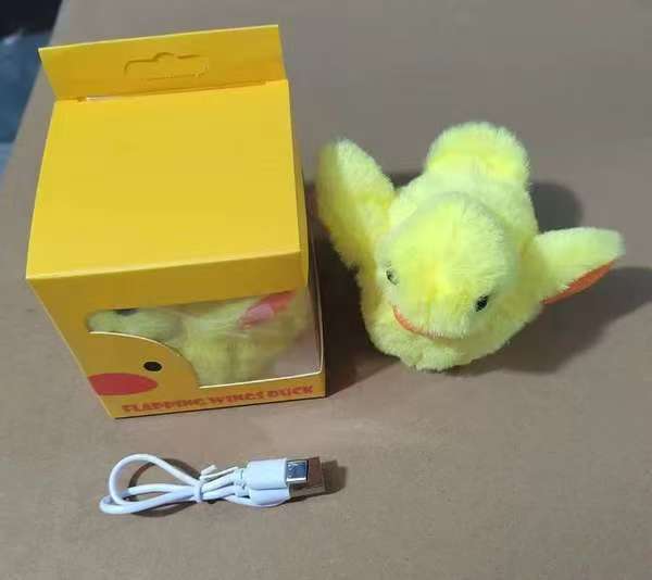 Cat Toys Flapping Quacking Duck Electric Bird Rechargeable with Catnip Touch Activated Plush Toy