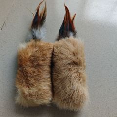 Funny Cat Plush Tail Teaser Wand Toy Kitten Cat Exercise Playing Accessories Rabbit Tail Fur Interactive