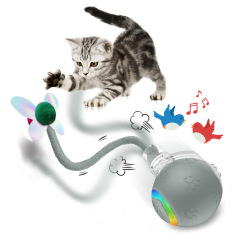 Intelligent Gravity Cat Toy Ball Electric Self-Entertainment Boredom Relief Chasing Toy with Rope