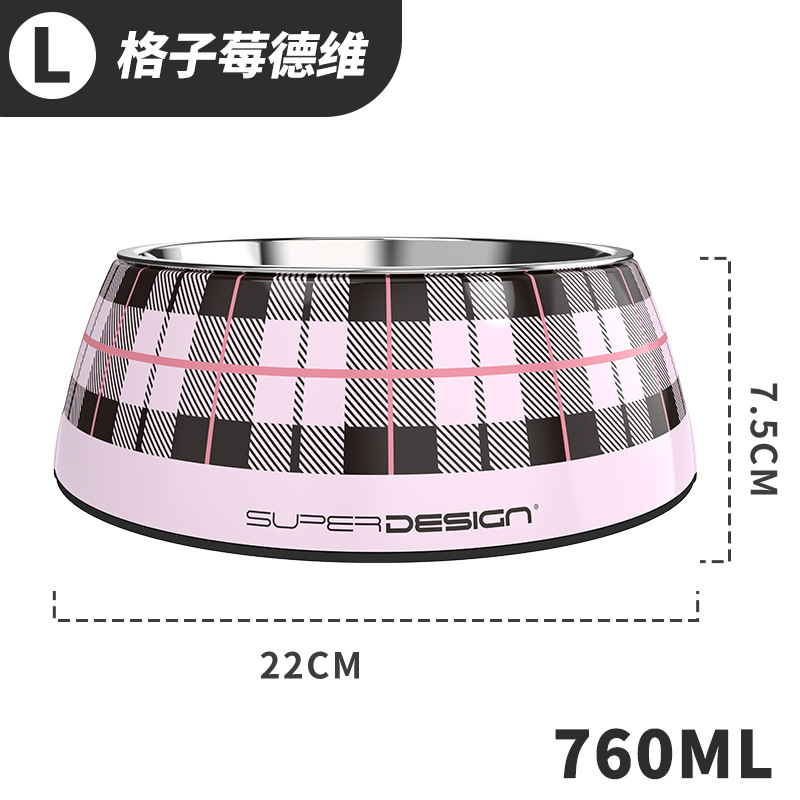Stainless steel melamine cat bowl