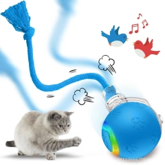Intelligent Gravity Cat Toy Ball Electric Self-Entertainment Boredom Relief Chasing Toy with Rope Red Blue Gray Pink Soft Tails