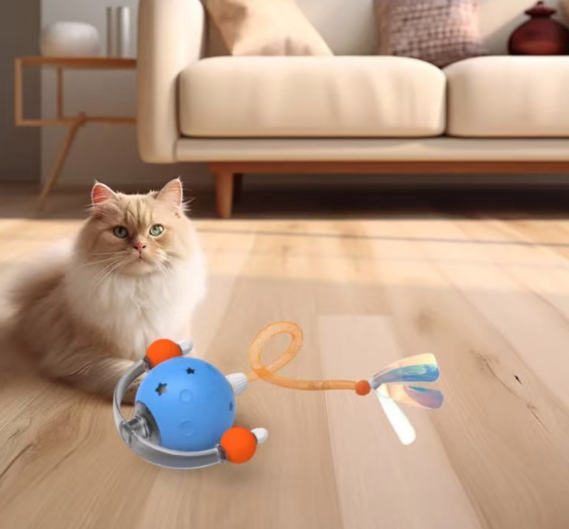 Electric cat-shaped bouncing ball made of silicone