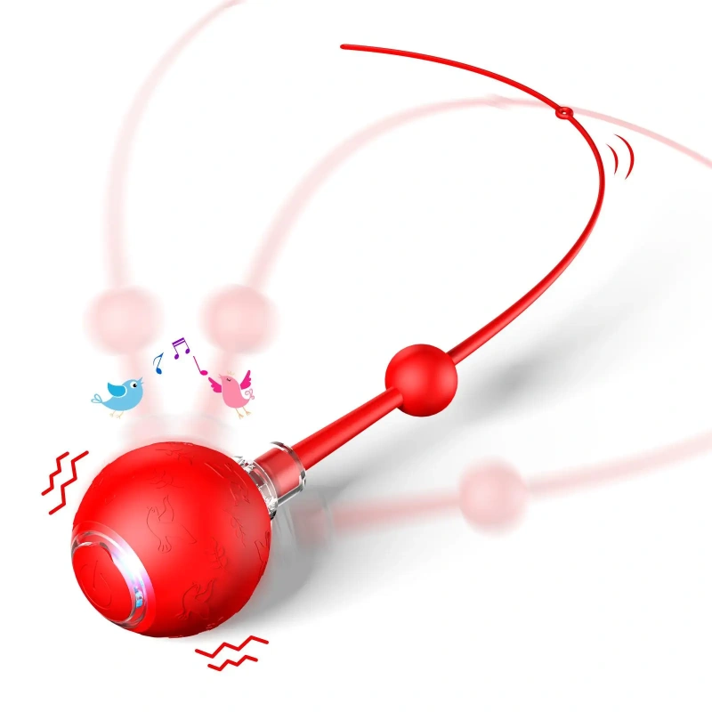 Intelligent Gravity Cat Toy Ball Electric Self-Entertainment Boredom Relief Chasing Toy with Rope Red Blue Gray Pink Soft Tails