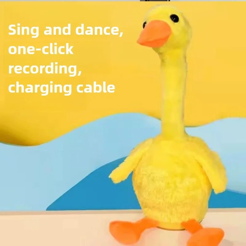 Silly Big White Goose Plush Toy Can Dance The Funny Duck Can Sing Dance PranksToy Great Toy Gift for Children's Birthdays