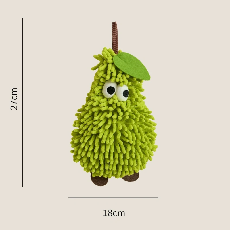 Hand Towel for Kitchen and Bathroom Banana/Strawberry Shaped Hanging Washcloth Chenilles Cloths Soft Absorbent Towel