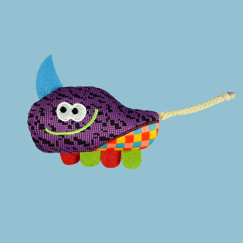 1pcs cat toy, built-in bell sound with artificial feather bee model design interactive toy for cats
