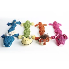 Manufacture Custom New Design Plush Dog Chew Toys Squeak Puppy Dog Toys