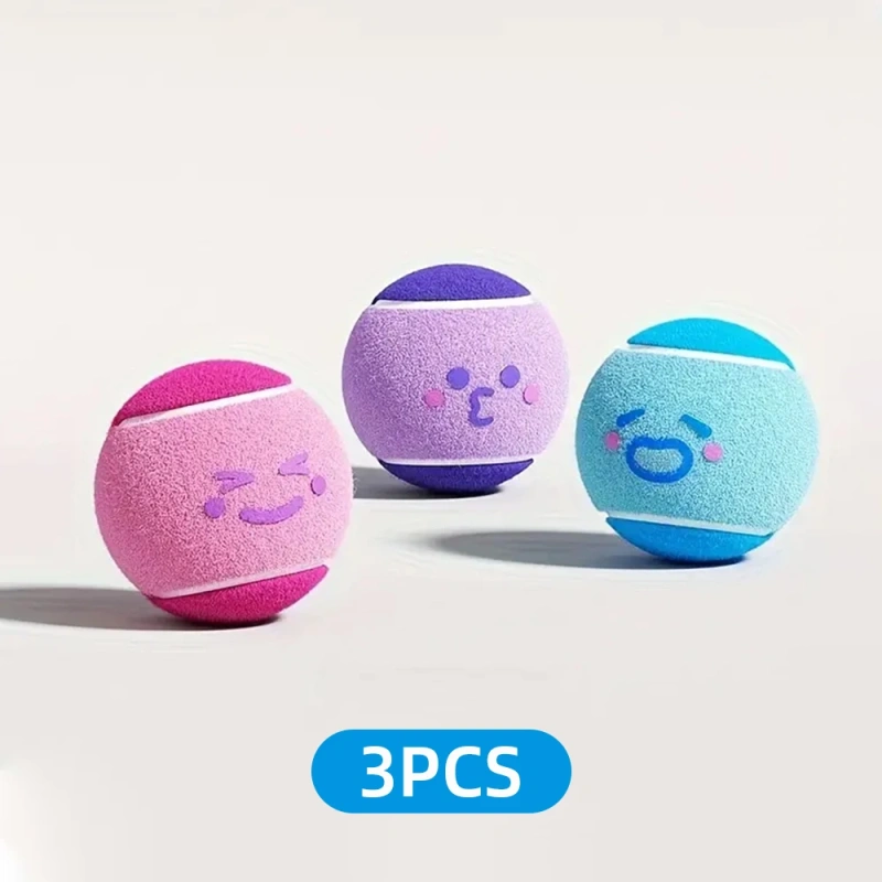 Mini Interactive Pet Tennis Ball High Bounce Durable Rubber Chew Toy for Small Dogs Outdoor Play Training Interactive Puppy Ball