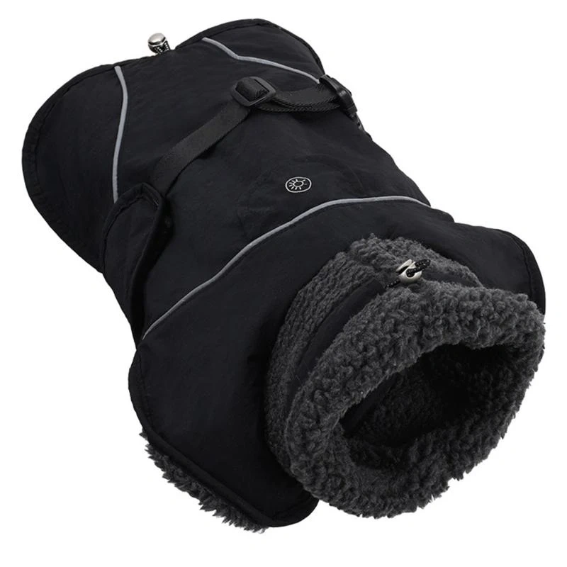 Thick Insulated Dog Coat Waterproof Windproof Winter Apparel Reflective Strips