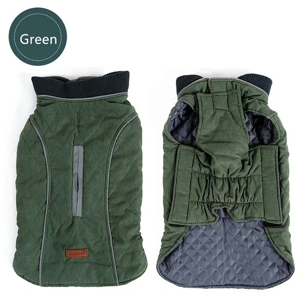 High Quality Dog Clothes Quilted Dog Coat Pet Warm Jacket Vest New Big Dog Retro Cozy Thick Vest Clothing 6 Colors